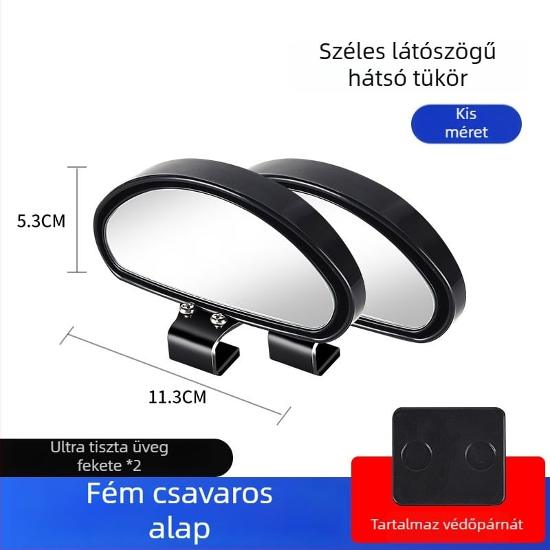 Autó visszapillantó tükör kiegészítő holttér tükrövel, széles látómező, állítható szög
