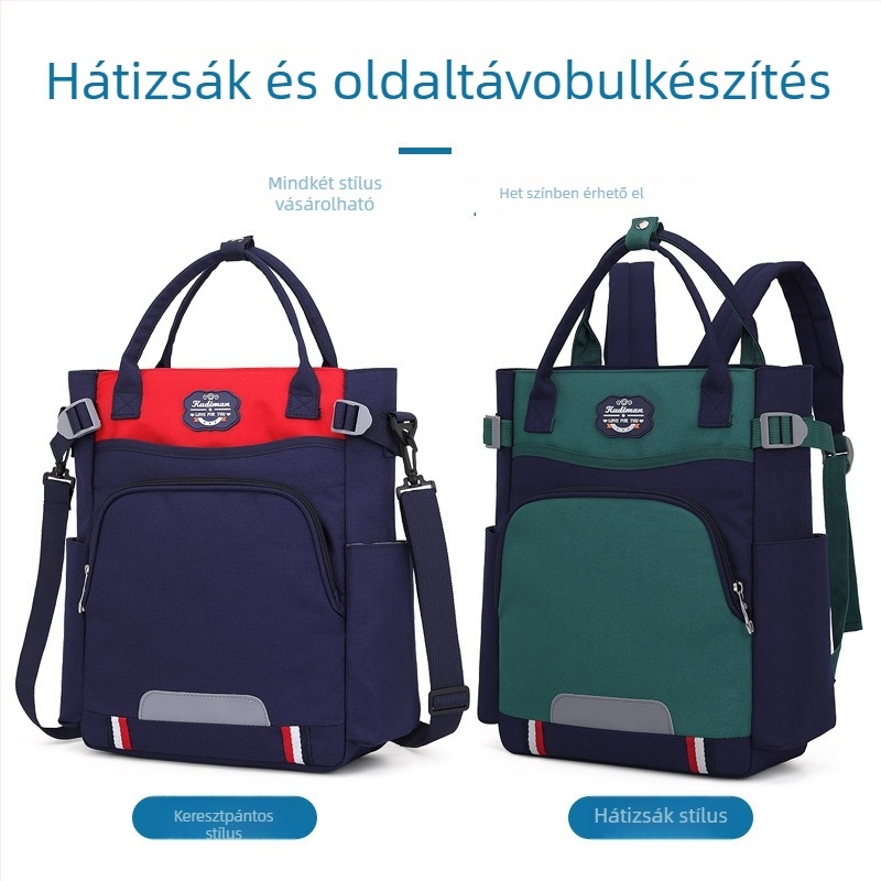 Uniszex tanulói táska korrepetáláshoz — Oxford anyag, lélegző, terheléscsökkentő, poliészter bélés, modell 5100