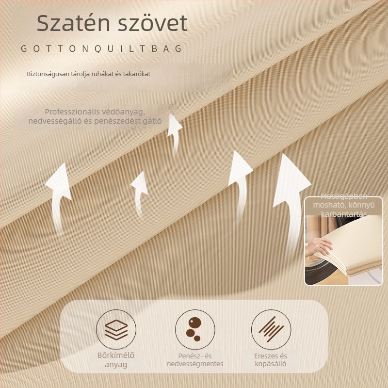 Paplan tároló táska, nagy kapacitású, twill anyagból, kocka alakú, modell SND1101
