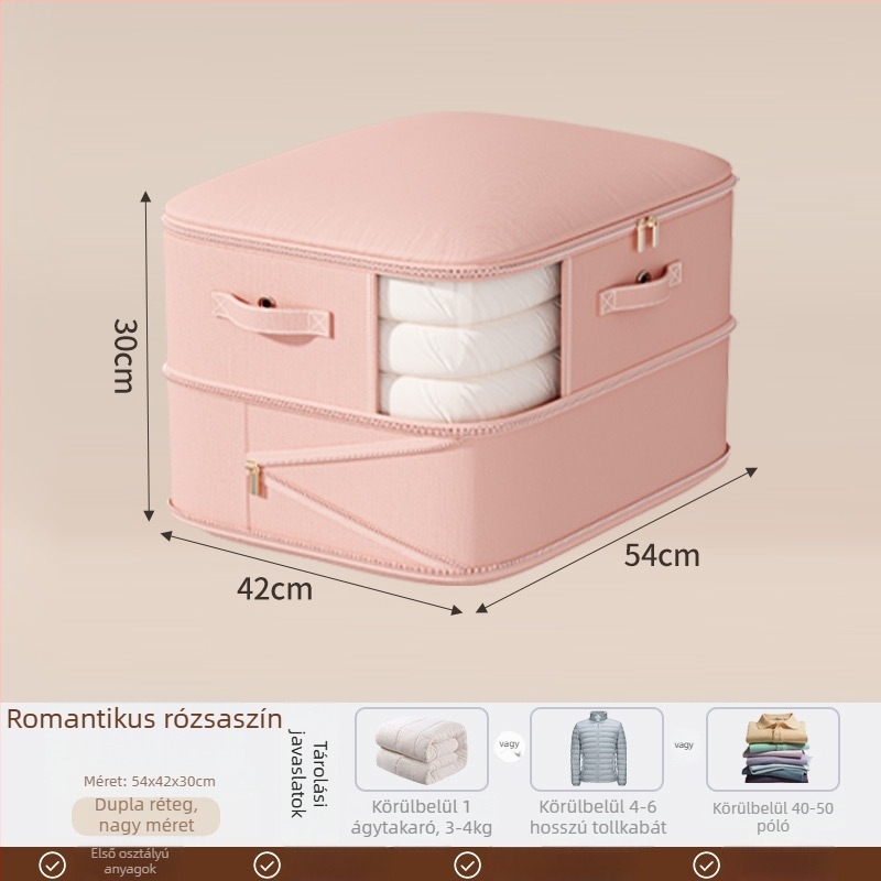 Paplan tároló táska, nagy kapacitású, twill anyagból, kocka alakú, modell SND1101