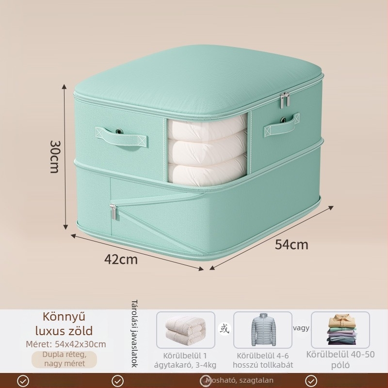 Paplan tároló táska, nagy kapacitású, twill anyagból, kocka alakú, modell SND1101