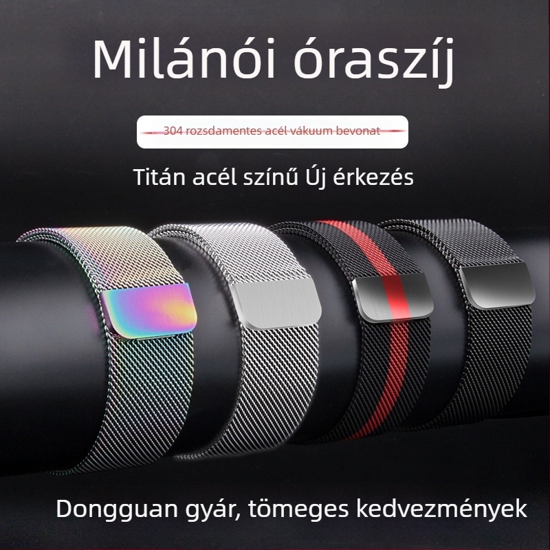 S10 fém mágneses Milanese szíj Apple Watch-hoz