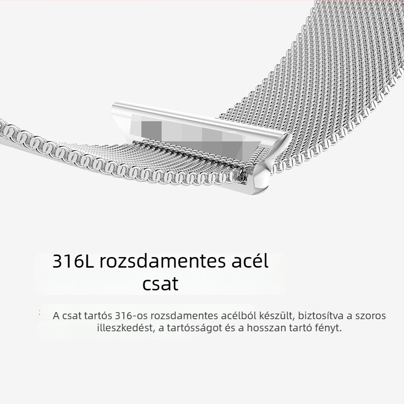 S10 fém mágneses Milanese szíj Apple Watch-hoz