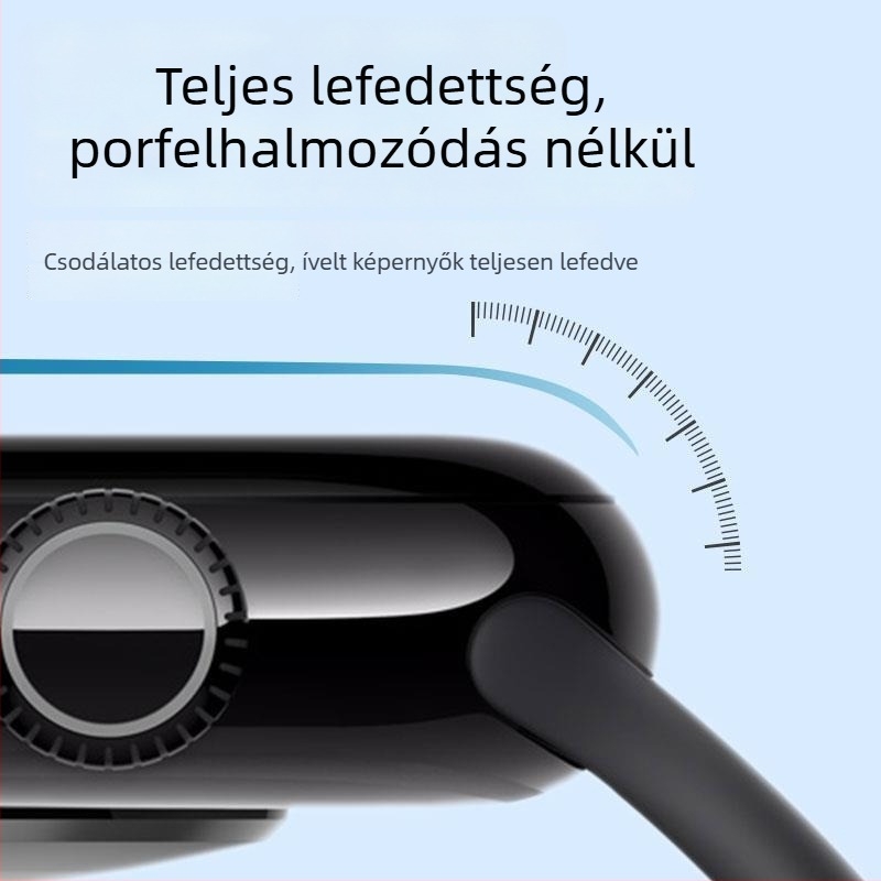 Apple Watch Series S7/S8/S9/S10 elülső kijelzővédő fólia – hidrogel, esés elleni védelem