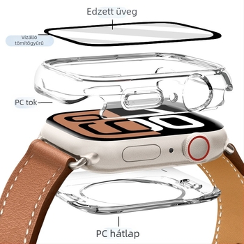 Apple Watchhoz mindent egyben vízálló védőtok integrált képernyővédő filmmel