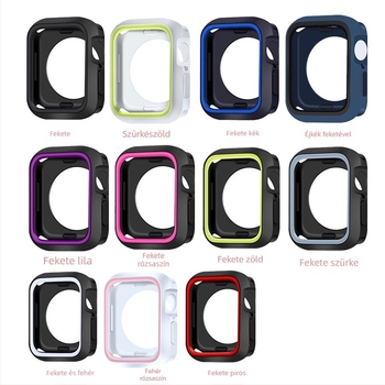 Két színű szilikon védőtok Apple Watch Series 7/8/9 és Ultra számára – félig fedő védőkeret