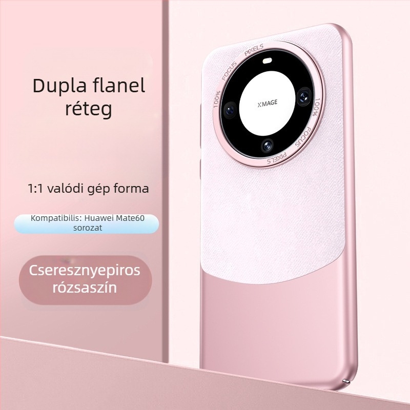 Huawei Pura70 Ultra / Mate60 Pro+ védőtok színblokkolt flanel anyaggal és mágneses záródással, ütésálló