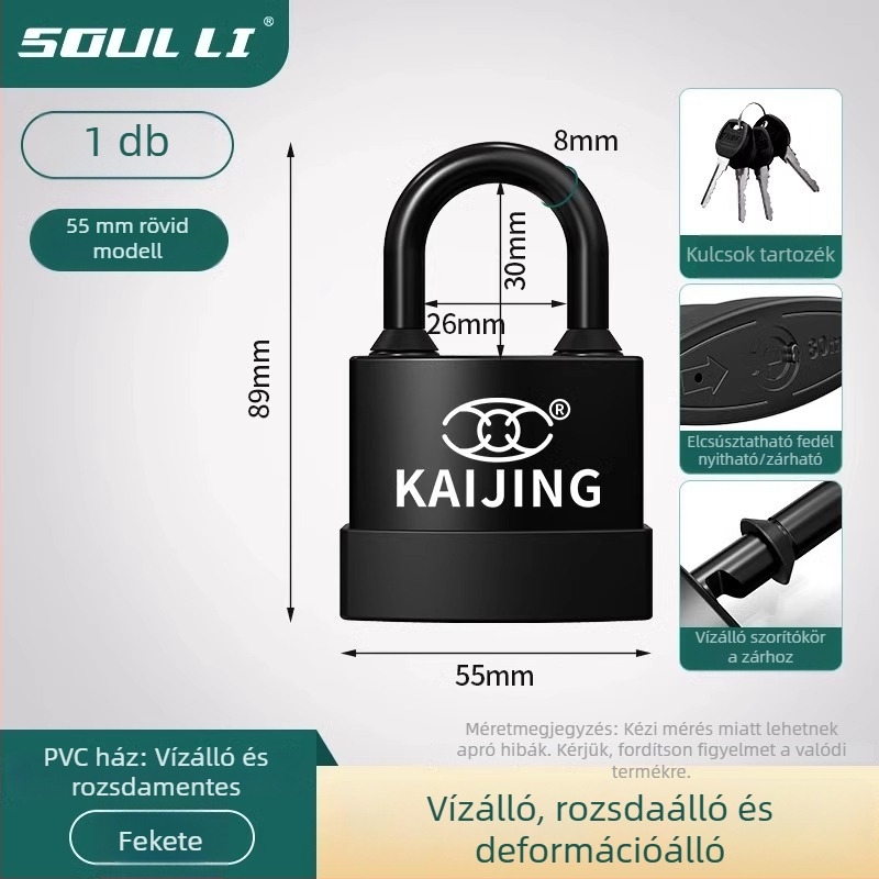 Biztonsági zár Type C, vas test, Neck Strength márka, könnyű luxus stílus, normál használatra