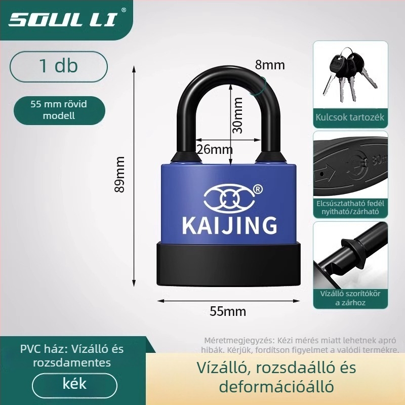 Biztonsági zár Type C, vas test, Neck Strength márka, könnyű luxus stílus, normál használatra