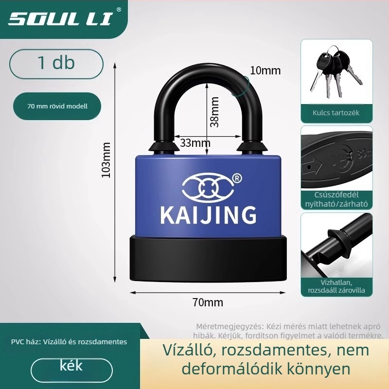 Biztonsági zár Type C, vas test, Neck Strength márka, könnyű luxus stílus, normál használatra