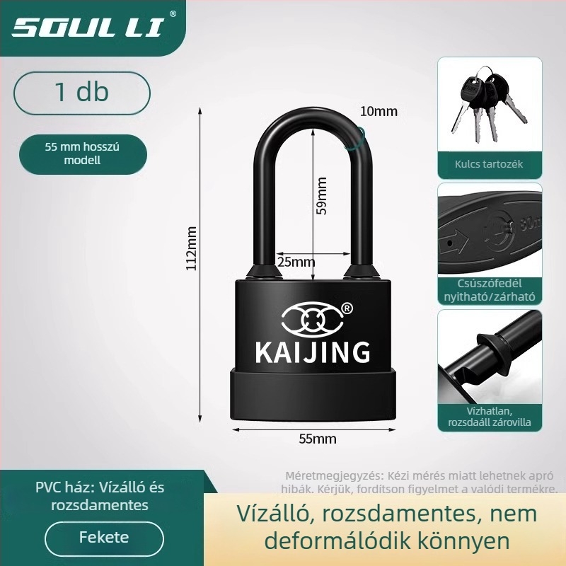 Biztonsági zár Type C, vas test, Neck Strength márka, könnyű luxus stílus, normál használatra