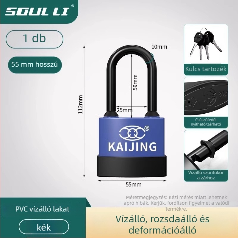 Biztonsági zár Type C, vas test, Neck Strength márka, könnyű luxus stílus, normál használatra