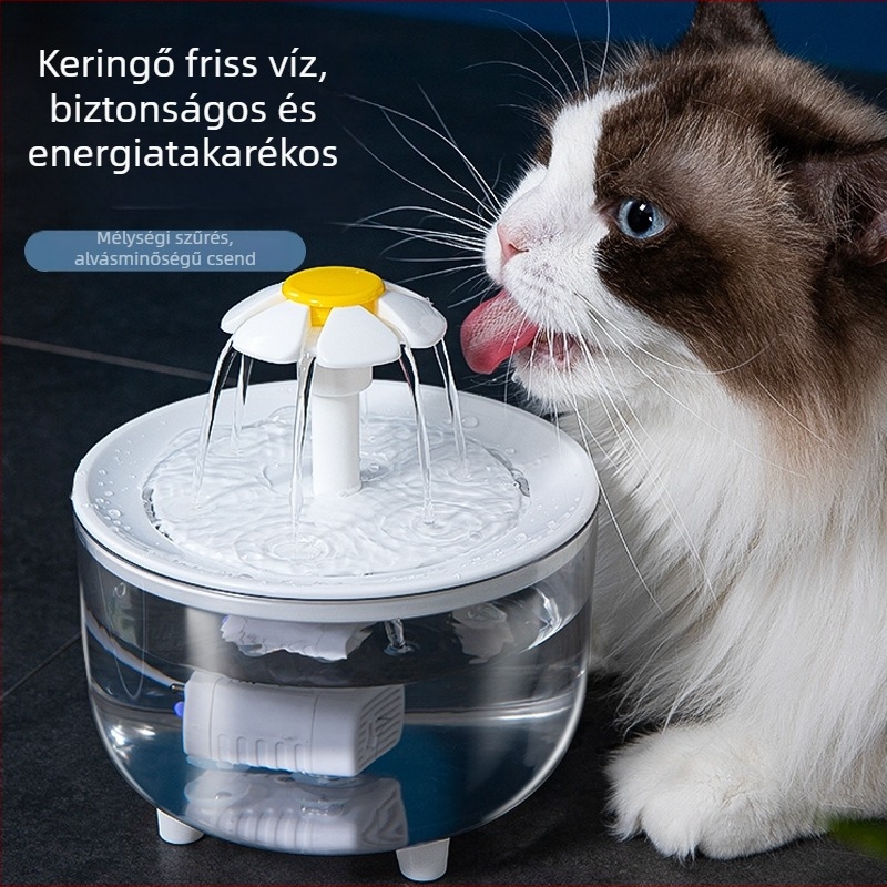 Automata keringő víz adagoló macskáknak és kutyáknak, levehető kialakítással