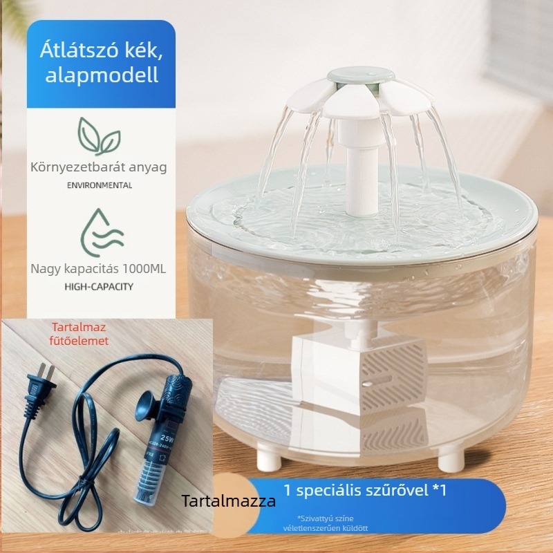 Automata keringő víz adagoló macskáknak és kutyáknak, levehető kialakítással
