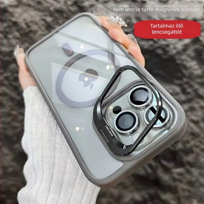 Telefon tok láthatatlan objektív-tartóval és mágneses objektív filmmel, akril, forrópréses kivitelezés, kopásálló, ütésálló, ujjlenyomat-mentes, testreszabható, kompatibilis a 6043716 modellhez