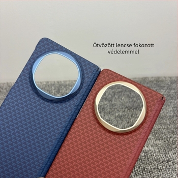 Huawei Mate X5-höz készült mágneses védőtok Kevlar mintázattal, X6 gyűjtemény, dupla középtengelyes csuklópánt, ultra vékony PC védőtok