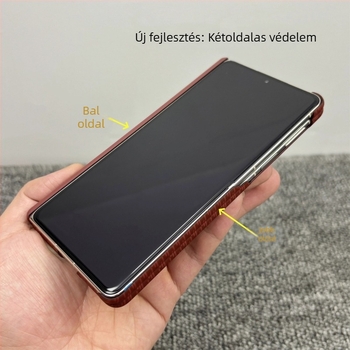 Huawei Mate X5-höz készült mágneses védőtok Kevlar mintázattal, X6 gyűjtemény, dupla középtengelyes csuklópánt, ultra vékony PC védőtok