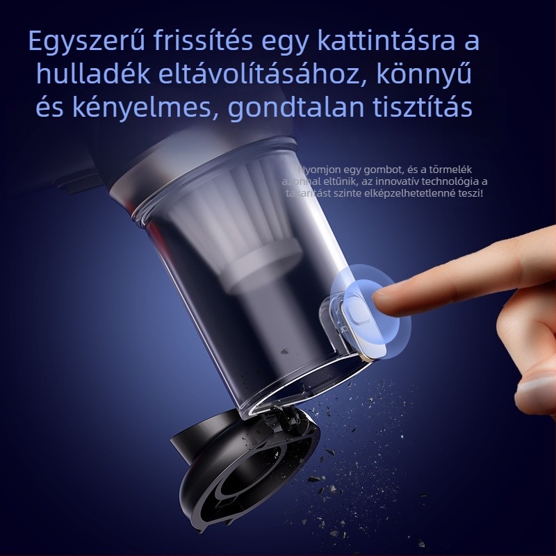Vezeték nélküli autó porszívó – hordozható kézi modell erős szívással (20V, 120W, 20000 Pa, újratölthető, 5 m hosszú kábel)