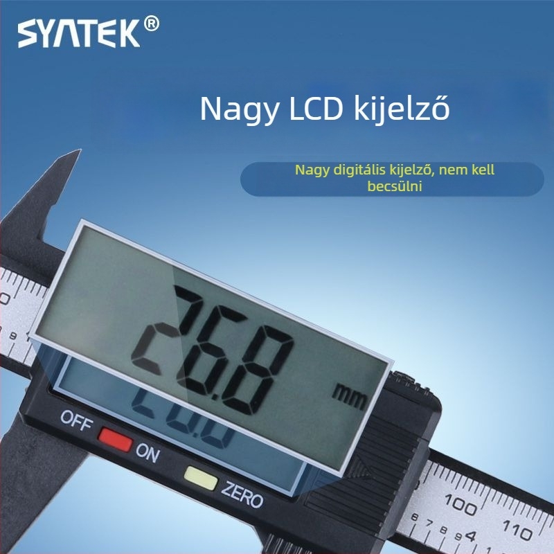 Háztartási digitális tolómérő, kiváló pontosság, kijelzővel