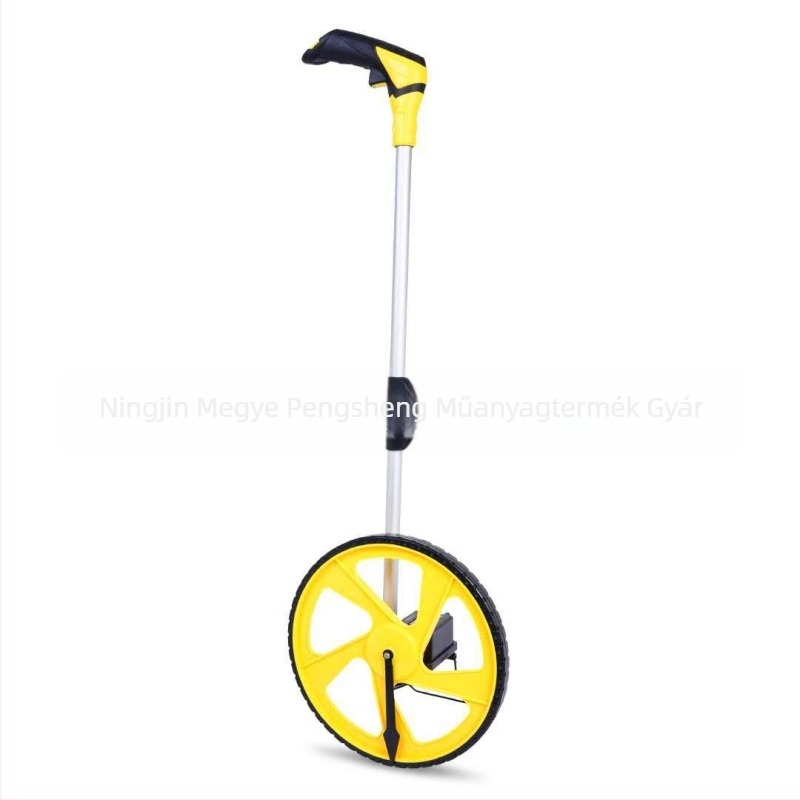 Mechanikus távolságmérő kerékkel, digitális kijelzővel, kézi működtetésű, kültéri méréshez