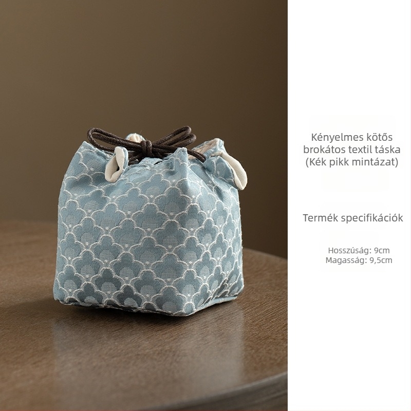 Teaceremonia kiegészítők tároló táskája – hordozható szövet tea készlet táska, Daantang, új kínai stílus