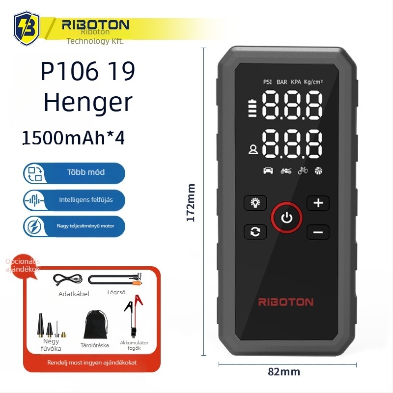 Autó indító beépített pumpával – 12V, 720A, 35 L/min, 80W, Digitális kijelző