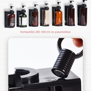 Oriental xindhi ABS univerzális tartó hotel sampon- és tusfürdőflakonokhoz, állítható akasztó, fúrás nélküli telepítés, modern minimalist stílus, tömeg 0,15 kg