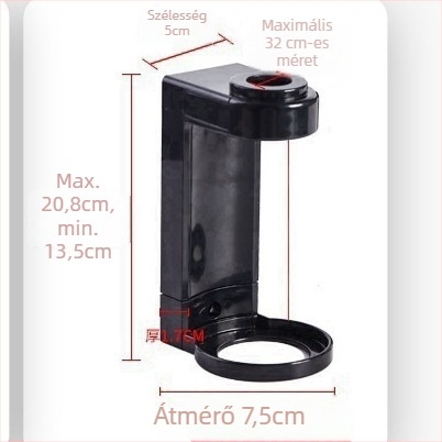 Oriental xindhi ABS univerzális tartó hotel sampon- és tusfürdőflakonokhoz, állítható akasztó, fúrás nélküli telepítés, modern minimalist stílus, tömeg 0,15 kg