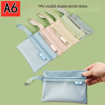 PTU vízálló, kétszintes cipzáros dokumentumtáska azonosítók számára