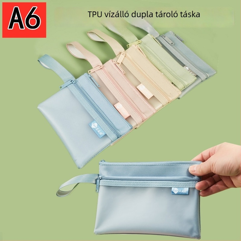 PTU vízálló, kétszintes cipzáros dokumentumtáska azonosítók számára