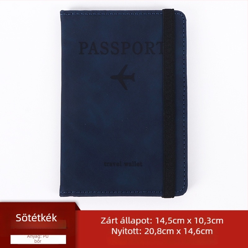 Útlevél tartó és dokumentum szervező - PU hordozható utazótáska SIM-kártya rekesszel, uniszex, kopásálló