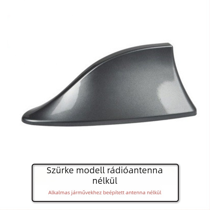 Cápafejes autóantenna rádióhoz; Szerelés: ragasztós; Feszültség: 12V; Áram: 12A; Élettartam: 999999