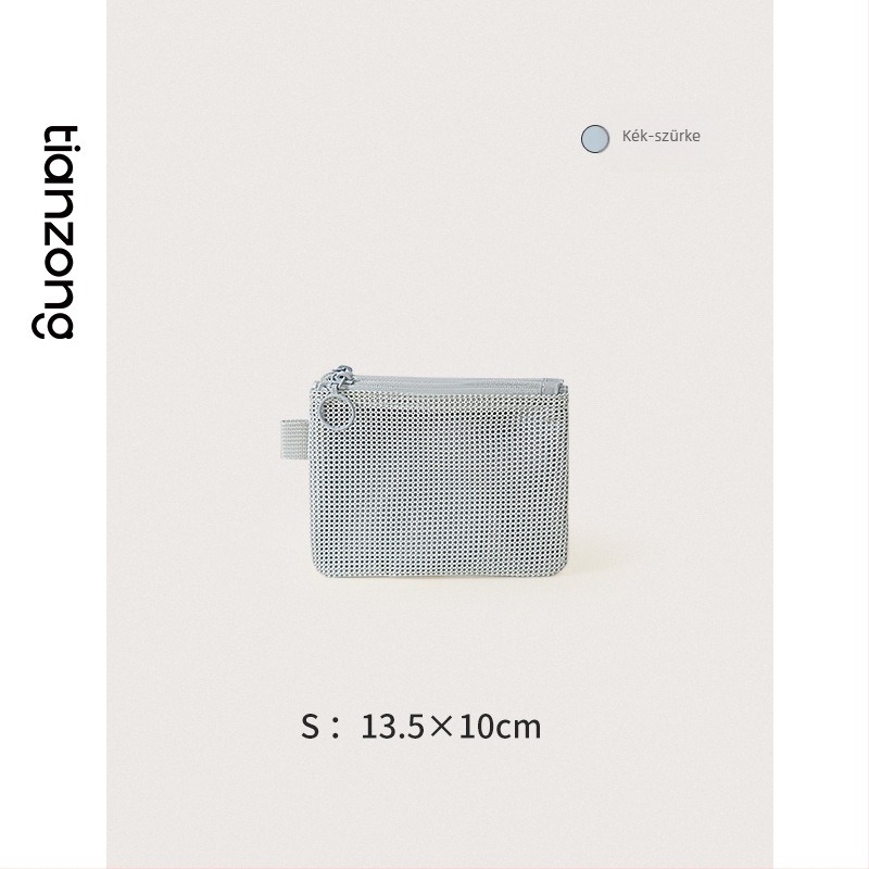 Kozmetikai táska, Lines double zipper storage bag modell, Oxford anyag, többfunkciós, utazáshoz