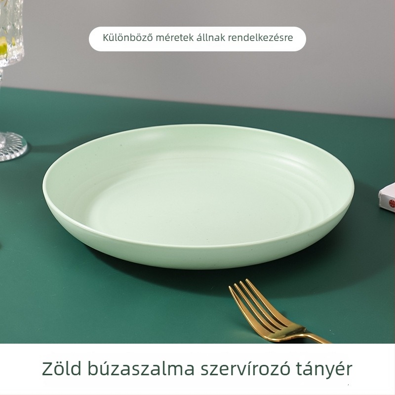 Skandináv kör alakú tálak búzaszálból – étkészlet, gyümölcstál és reggeliző tál