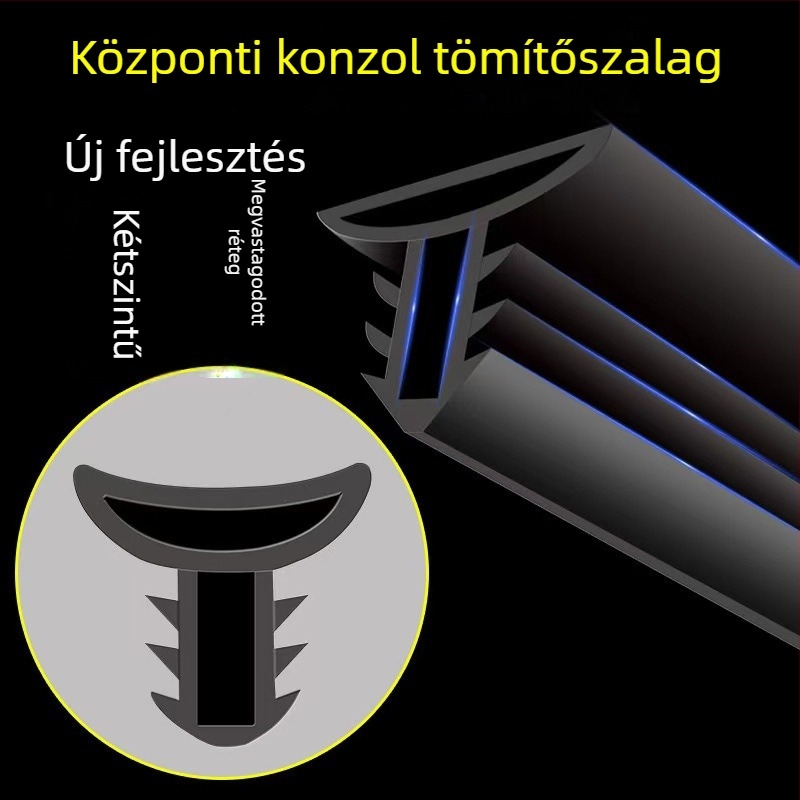 Autó ajtó tömítőszalag, gumi alapanyagból, öt- és hatlyukos dizájn, hangszigetelés és vízálló, különböző modellekhez