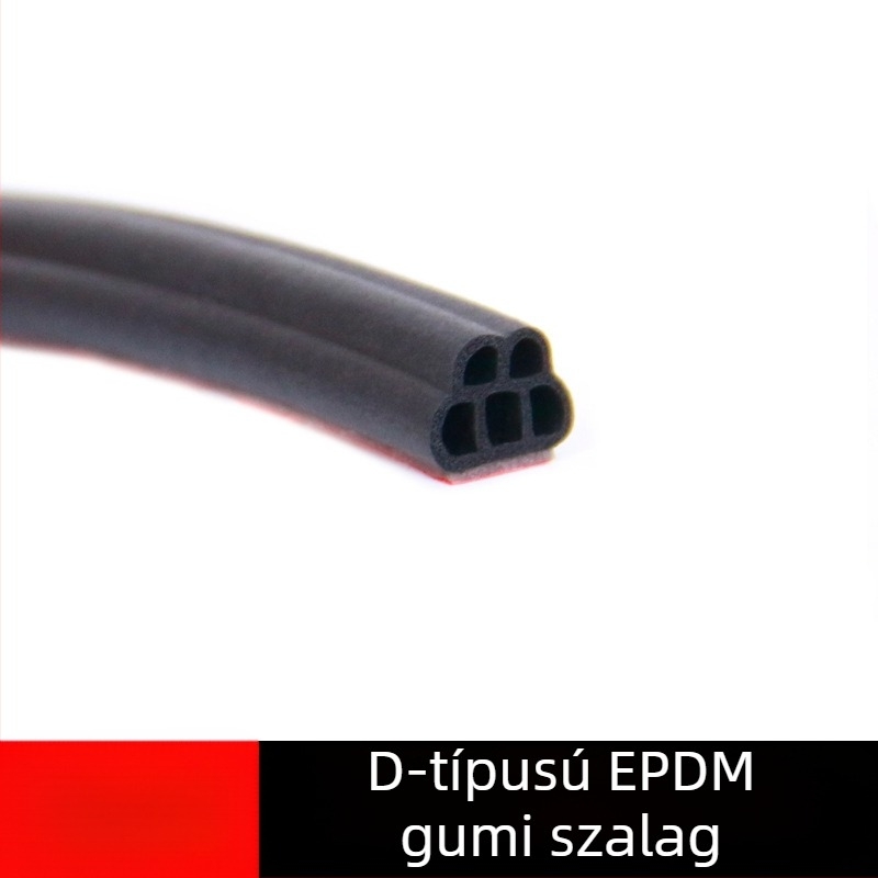 Autó ajtó tömítőszalag, gumi alapanyagból, öt- és hatlyukos dizájn, hangszigetelés és vízálló, különböző modellekhez