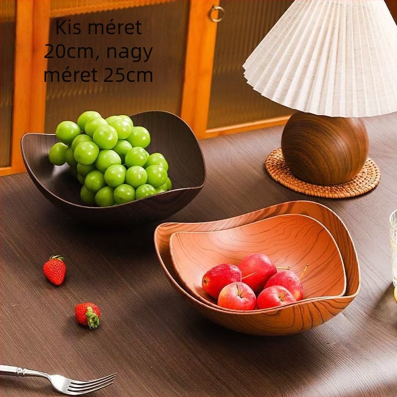 Fupai műanyag gyümölcstál, világos luxus retro stílus, nappalira, gyümölcs- és snacktálaláshoz, 2025 tavaszán érkezik