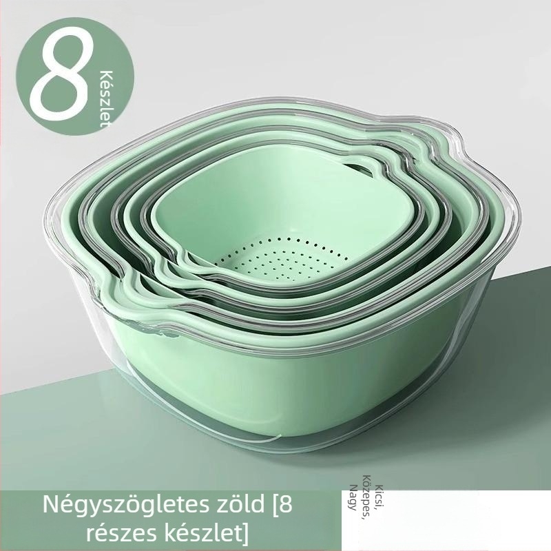 Kétszintes zöldségmosó medence (anyag: selyemvirág; termékkategória: gyümölcstál; stílus: modern egyszerű; minőség: első osztályú termék)