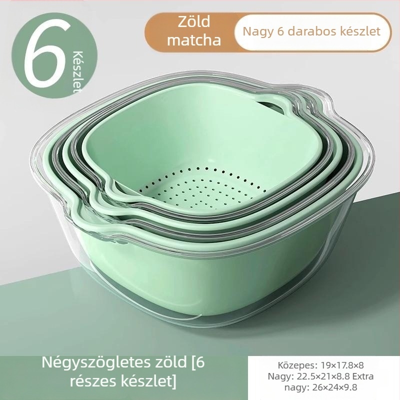Kétszintes zöldségmosó medence (anyag: selyemvirág; termékkategória: gyümölcstál; stílus: modern egyszerű; minőség: első osztályú termék)