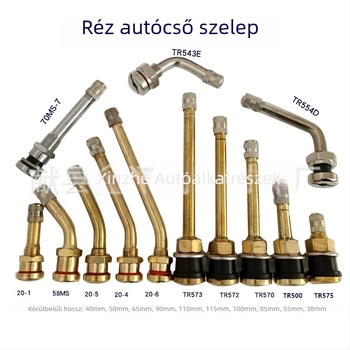 Xinze tubeless szelep, réz, csavaros szerelés, közönséges magürege