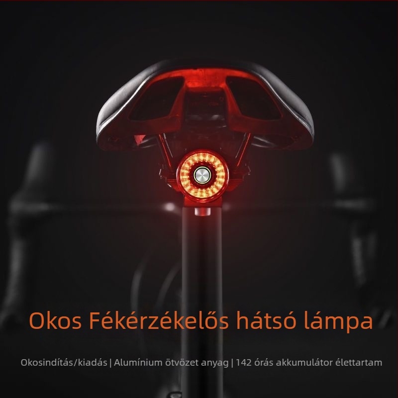 Lumaiwei SR1 kerékpár hátsó lámpa Type-C töltéssel és intelligens fékérzékelővel, hegyi kerékpárokhoz
