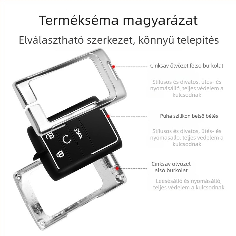 Kulcs tok Cadillac XTS/ATS/SRX/CTS - cink ötvözet anyag, divatos stílus, LONGSNOL