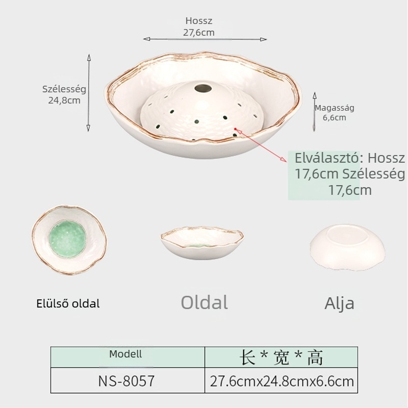 Melamin mély tálak — japán stílus, kör alakú, felületi zománc bevonat