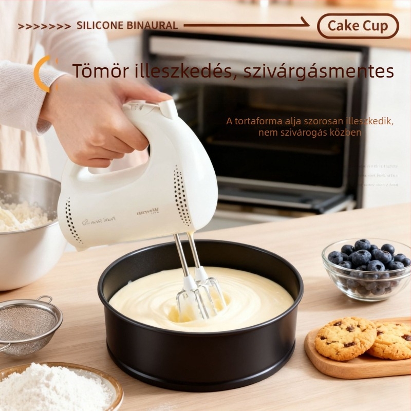 Tortaforma, kör alakú, méhsejt mintázat, tapadásmentes felület, szénacélból, levehető aljzattal