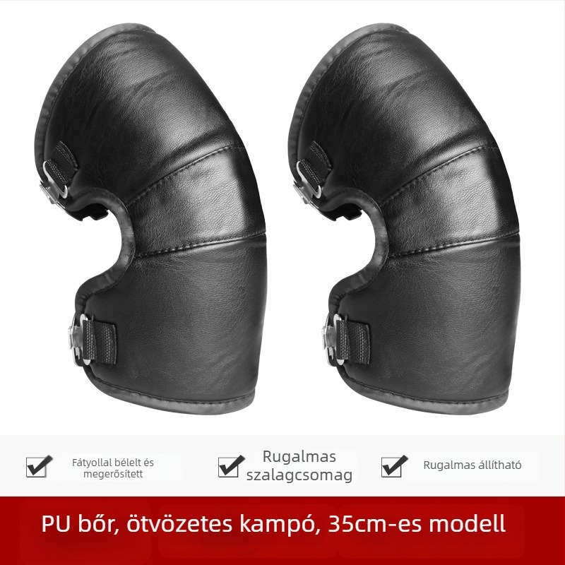 Uniszex motorkerékpár térdvédő gyapjú béléssel, szélvédett téli védelem kerékpározáshoz