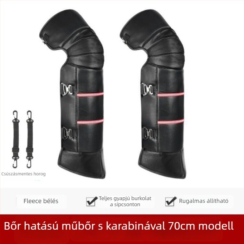 Uniszex motorkerékpár térdvédő gyapjú béléssel, szélvédett téli védelem kerékpározáshoz