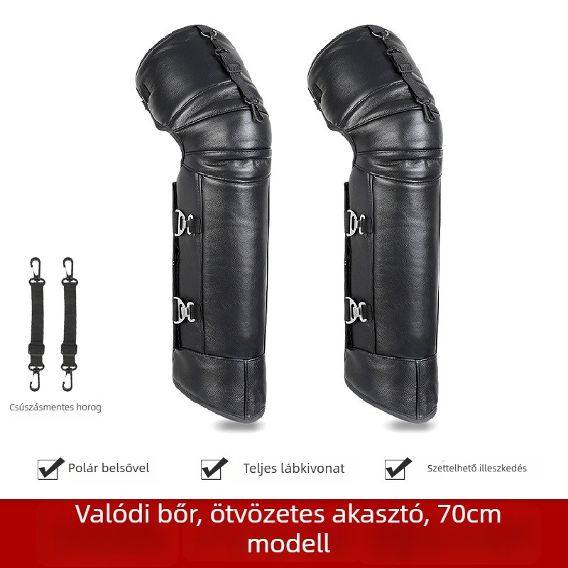 Uniszex motorkerékpár térdvédő gyapjú béléssel, szélvédett téli védelem kerékpározáshoz
