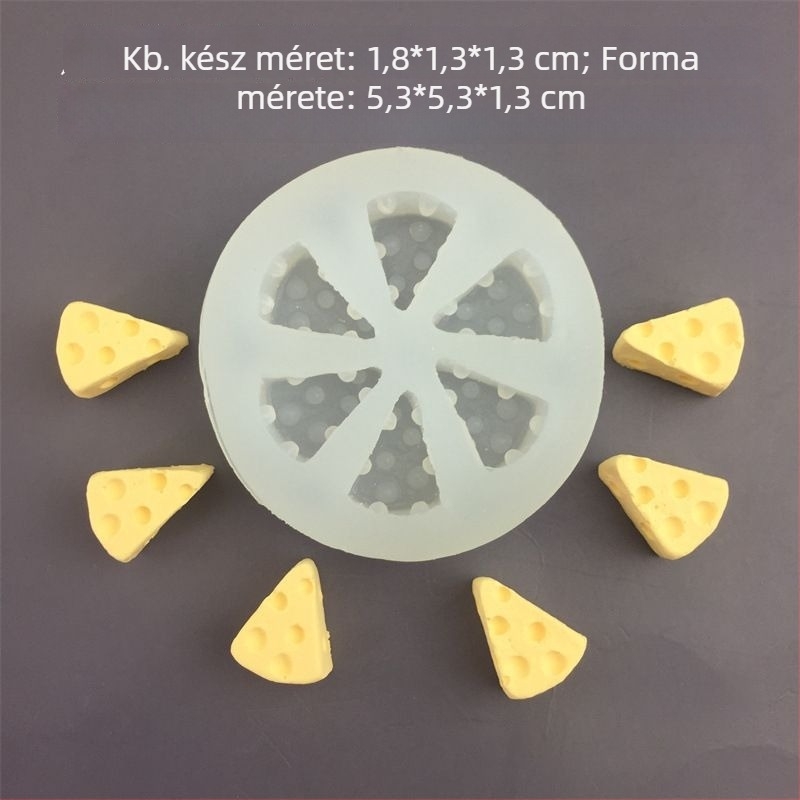 Szilikon sütőforma macska és Jerry egér dizájnnal, sajt téma, élelmiszer-minőség, szabálytalan forma, méretek 29.5 × 17.2 × 3.2 cm.