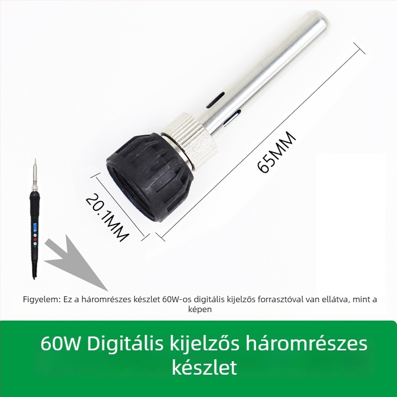 Timostention forrasztóvas-kezelő háromrészes rozsdamentes acéltokkal, állítható hőmérséklet, magas hőállóság, Bakelit burkolat