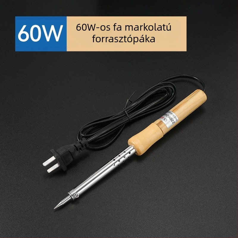 Fa markolatú elektromos forrasztóvas, külső fűtés, 60W, 220V, 480°C